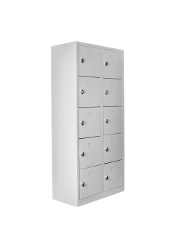 Metal  Ofis 10 Gözlü Öğretmen Öğrenci Dolabı Gri