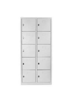 Metal  Ofis 10 Gözlü Öğretmen Öğrenci Dolabı Gri