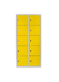 Metal  Ofis 10 Gözlü Öğretmen Öğrenci Dolabı Gri-Sarı Metal  Ofis 10 Gözlü Öğretmen Öğrenci Dolabı Gri-Sarı