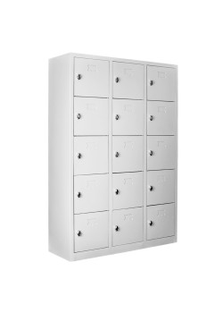 Metal  Ofis 15 Gözlü Öğretmen Öğrenci Dolabı Gri