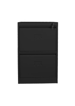 Metal  Ofis 2 li Klasör Dolabı Siyah