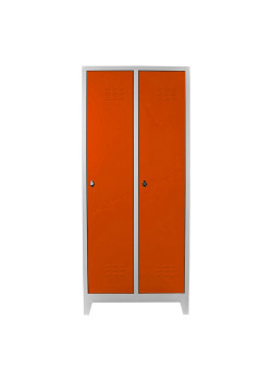 Metal  Ofis 2 li Standart Soyunma Dolabı Gri-Turuncu Metal  Ofis 2 li Standart Soyunma Dolabı Gri-Turuncu
