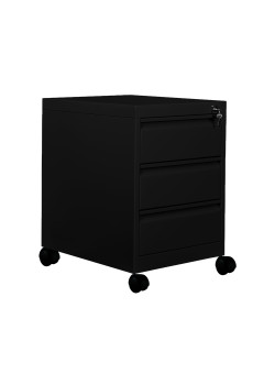 Metal  Ofis 3 Çekmeceli Keson Siyah