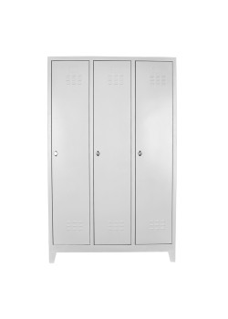 Metal  Ofis 3 lü Standart Soyunma Dolabı Gri