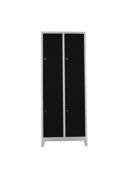 Metal  Ofis 4 lü Standart Soyunma Dolabı Gri-Siyah Metal  Ofis 4 lü Standart Soyunma Dolabı Gri-Siyah
