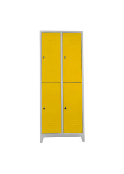 Metal  Ofis 4 lü Standart Soyunma Gri-Sarı