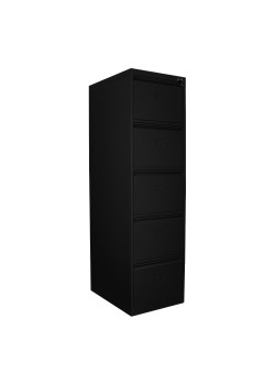 Metal  Ofis 5 li Klasör Dolabı Siyah