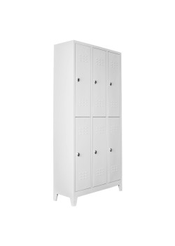 Metal  Ofis 6 Lı Standart Soyunma Dolabı Gri