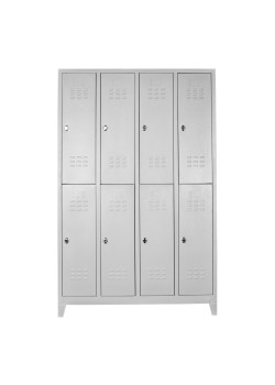 Metal  Ofis 8 li Soyunma Dolabı Gri