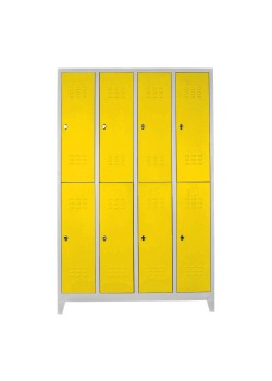 Metal  Ofis 8 li Soyunma Dolabı Gri-Sarı Metal  Ofis 8 li Soyunma Dolabı Gri-Sarı