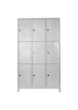 Metal  Ofis 9 lu Eko Soyunma Dolabı Gri